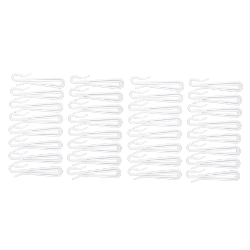 

Big Deal Plastic Window Curtain Hooks 32 Pcs White