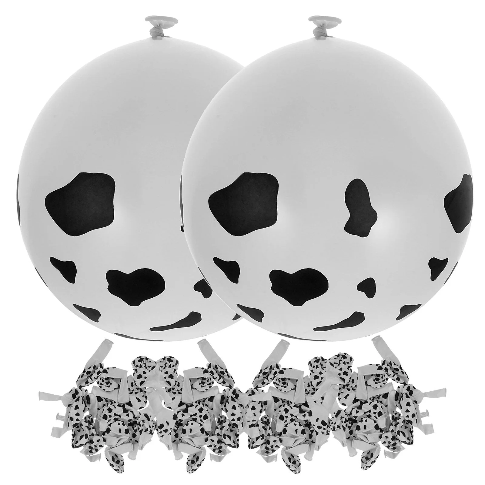 

50pcs Printing Cow Balloons Beautiful Black and White Balloons Latex Balloons for Party Festival Birthday 12 Inches
