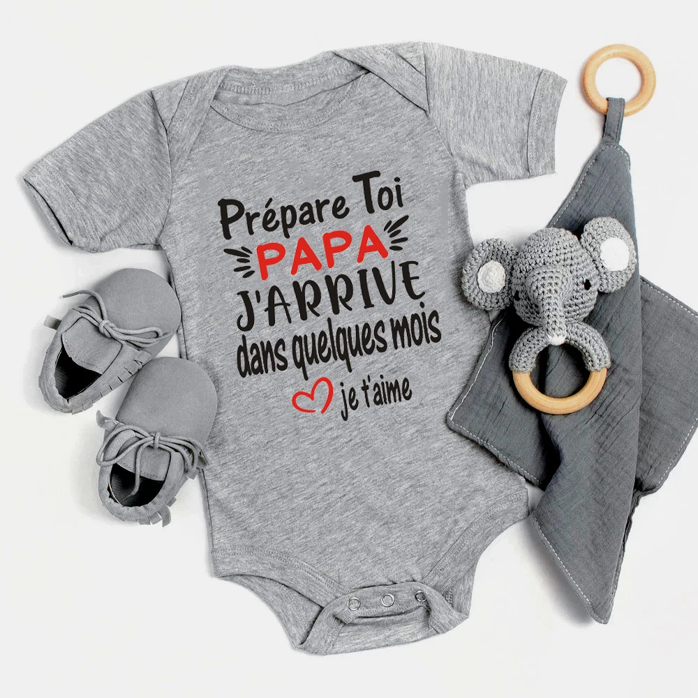 

Prepare Yourself DAD I Will Arrive In A Few Months Baby Announcement Bodysuits Boys Girls Romper Body Pregnancy Reveal Clothes