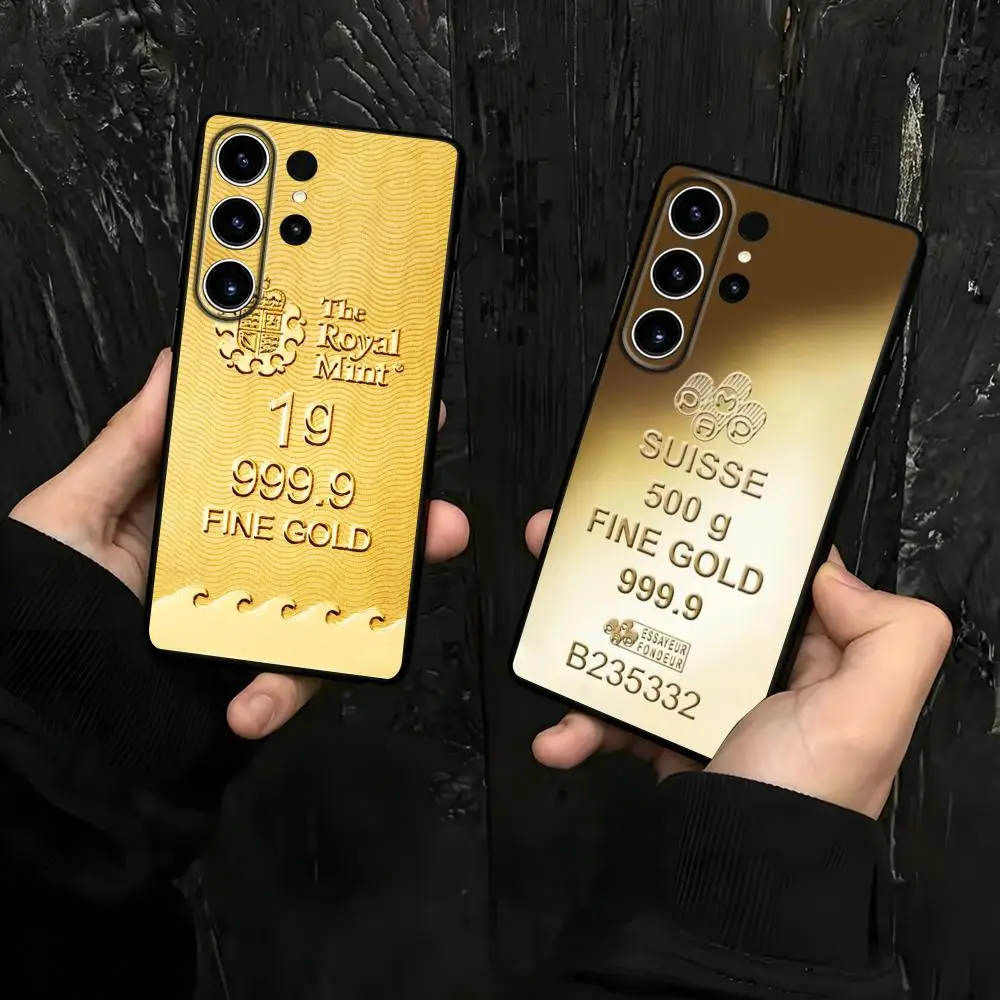 Фото Чехол для телефона Golden BRICS 999 для Samsung Galaxy S26 S25 S24 S23 S22 S21 S20 Plus Ultra Note20, мягкий, черный №1