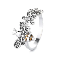 anti stress anxiety rings for women vintage bee spinner fidget rings cute bee open ring dainty spinning party jewelry gifts
