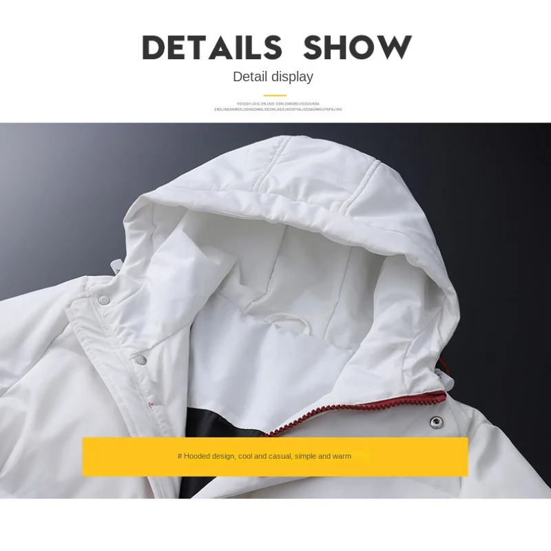 Men's Winter Thick Warm Waterproof Jacket Down Jacket Long 86% White Duck Down Hooded Jacket Men's Parka S-3XL Down Jacket
