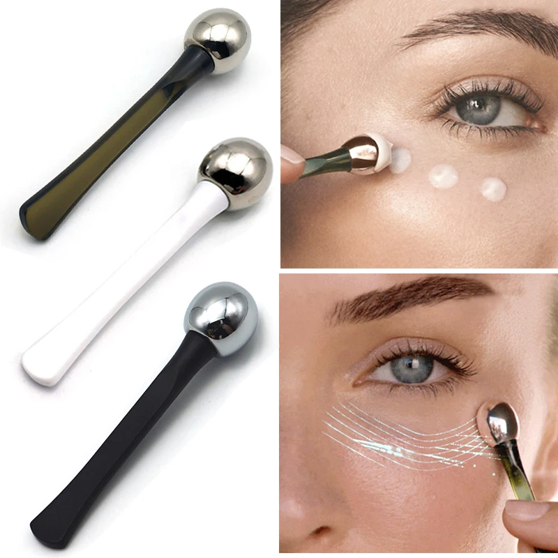 

1pc Eye Roller Massage Stick Eye Cream Applicator Cosmetic Spatula Anti Wrinkle Facial Spoon Gold Alloy Face Thin Skin Care Tool
