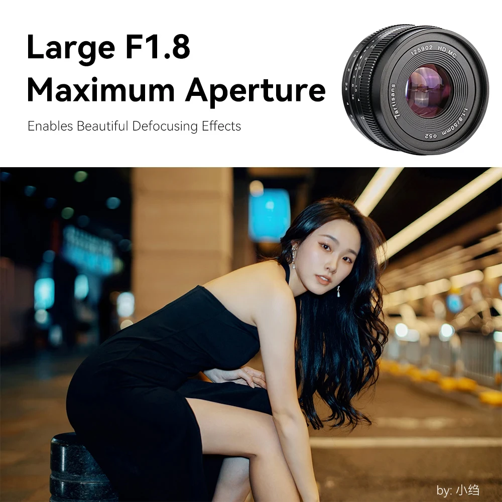 7artisans 50 мм F1.8 APS-C Портретный объектив с большой диафрагмой для Canon EOS-M M50II E A6000 Fujifx