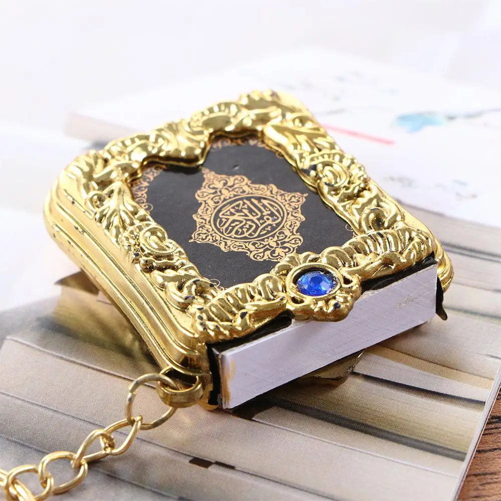Настоящая бумага мини-арабская книга Коран ковчег ювелирные изделия брелок