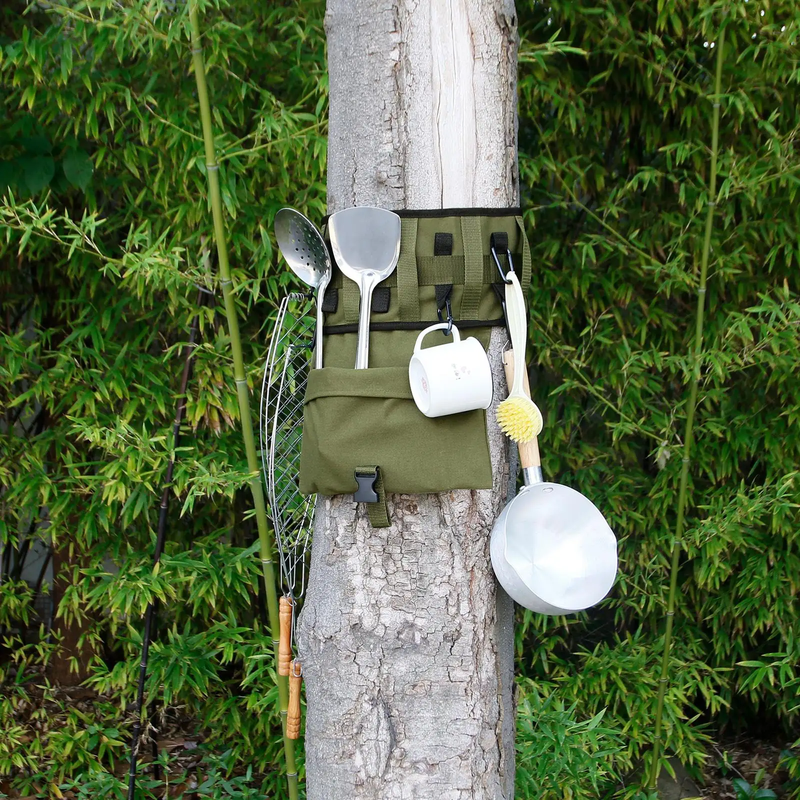 

Camping Supplies Outdoor Picnic BBQ Tablewares Spoon Fork Tree Storage Bag