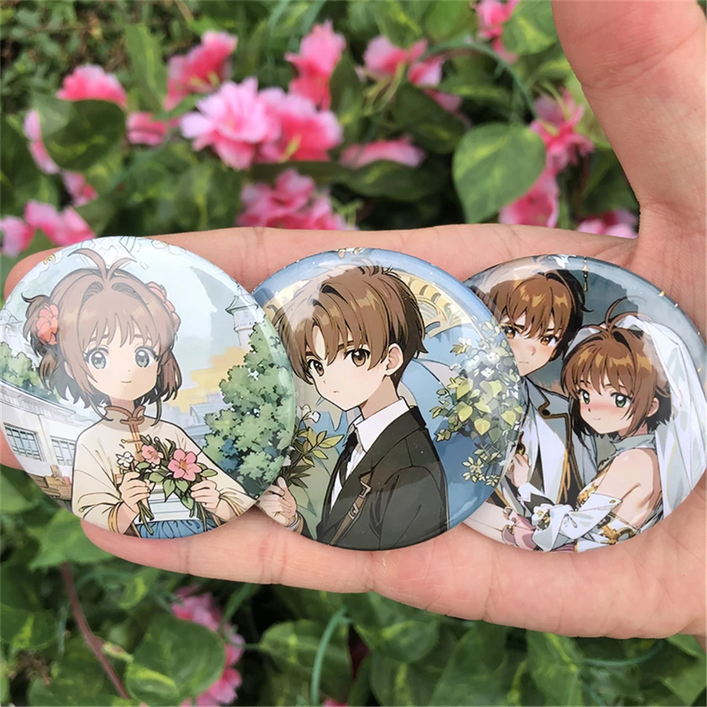 Аниме карточка Captor Sakura LI SYAORAN DAIDOUJI TOMOYO косплей костюм аксессуары брошь булавка