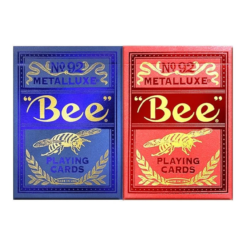 Bee Metalluxe синие игральные карты USPCC велосипед колода покер размер волшебные игры