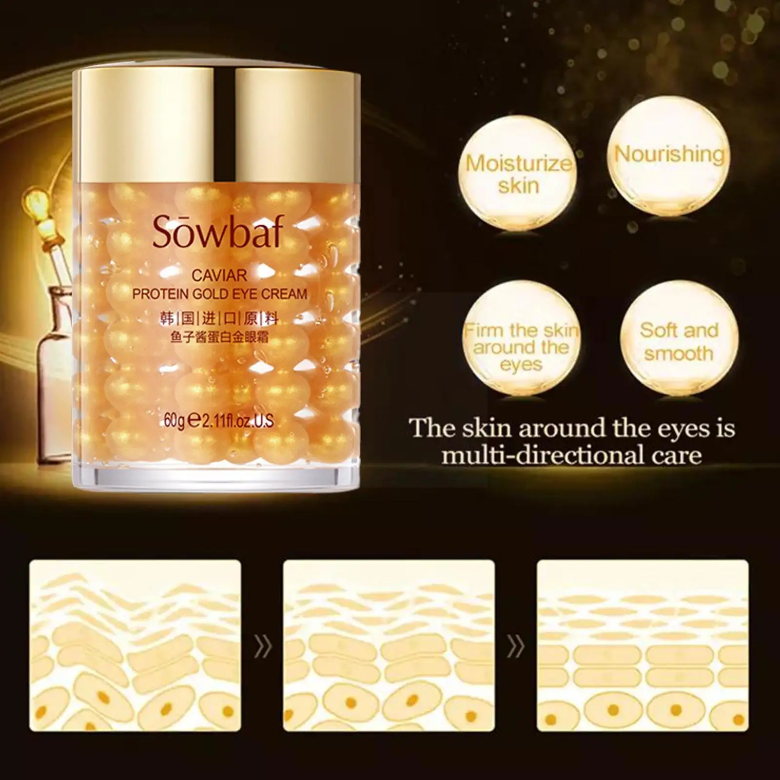 

Средство для ухода за кожей вокруг глаз, от морщин и тёмных кругов, 60 г