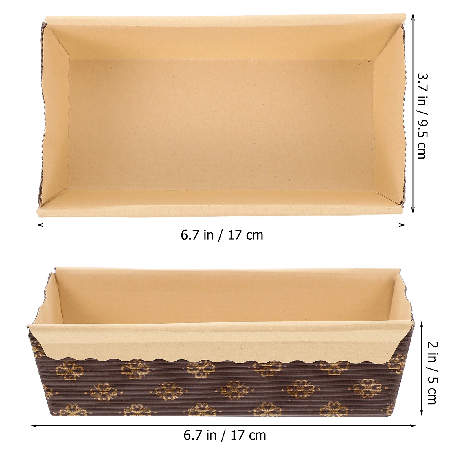 25 шт. бумажный лоток для вечеринок вкладыши кексов мини-буханцы прямоугольные