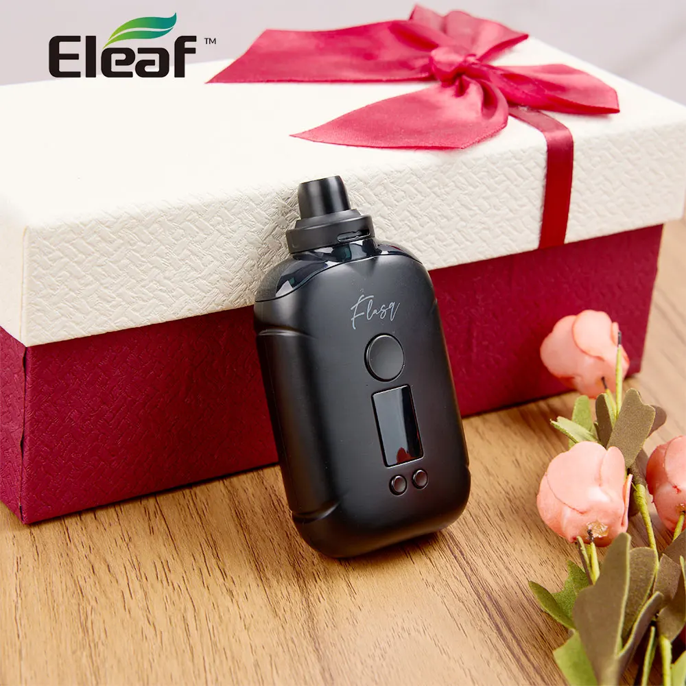 

Original Eleaf FlasQ Pod Mod Kit 1370mAh battery 40W with GTL 0.4ohm Coil/GTL 0.8ohm Coil Electronic Cigarette Vape