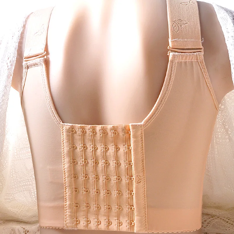 New women's lace bra thin bra deep V sexy underwear CDE cup no steel ring close auxiliary breast