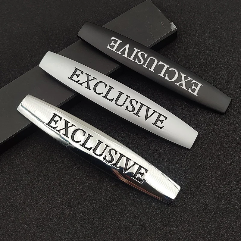 

3D Metal EXCLUSIVE Chrome Emblem Car Styling Logo Fender Side Rear Tail Trunk Sticker for Range Rover Sport AMG Highlander Decal