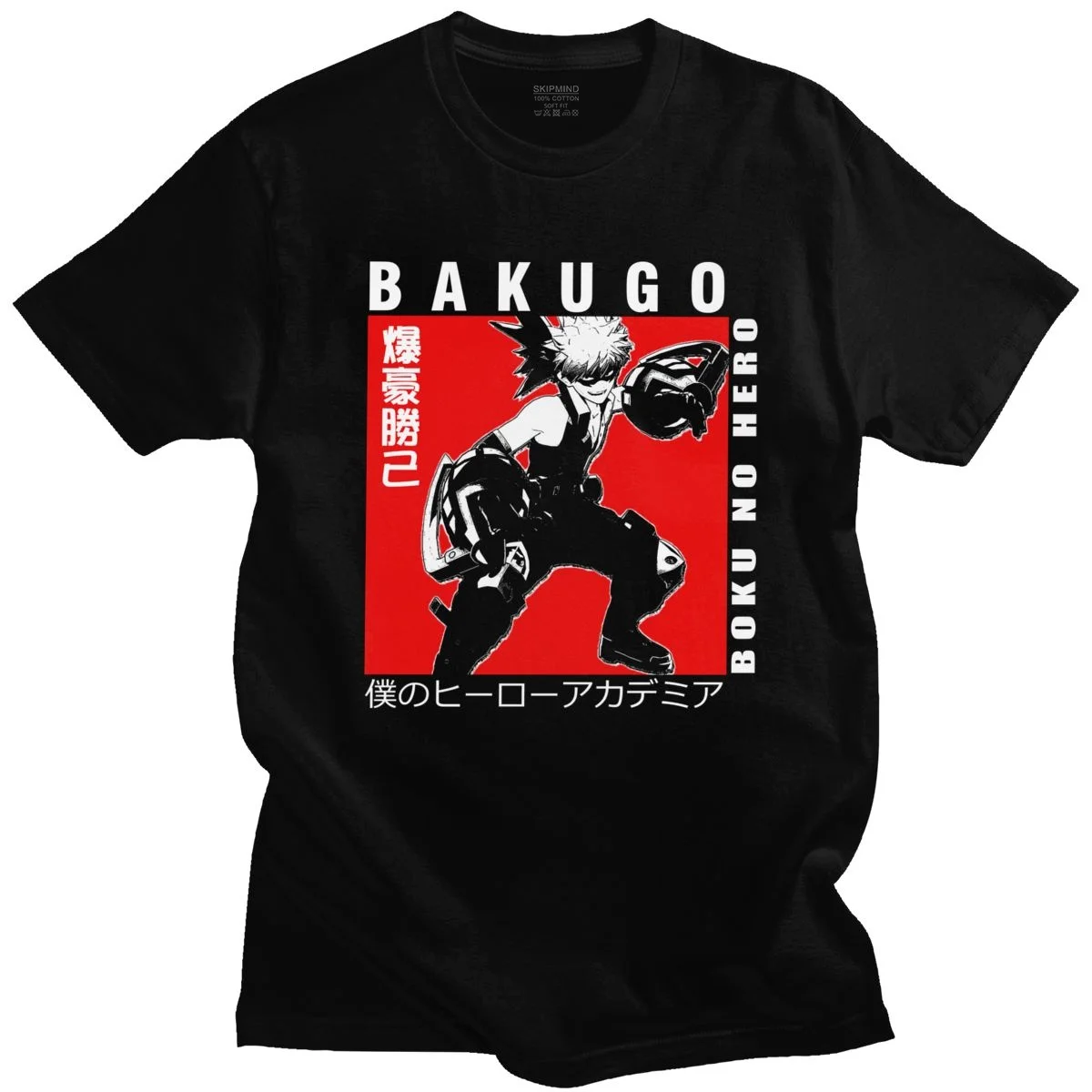 

Funny Bakugo Katsuki T-shirt Men O-neck Short Sleeve Boku No Hero Academia Summer Tshirt Cotton Anime Tee Shirt Manga Tops Merch