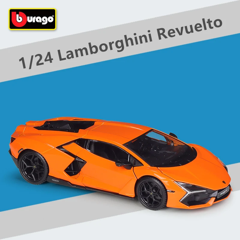 Модель спортивного автомобиля Bburago 1:24 Lamborghini Revuelto литая металлическая гоночная