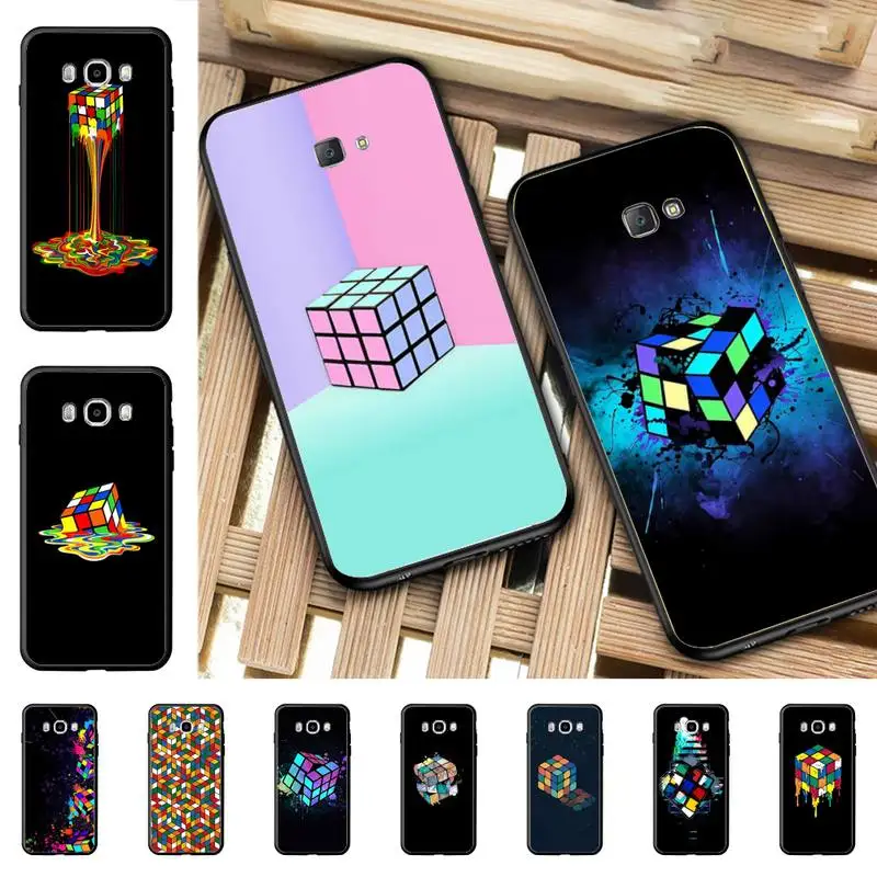 

Rubiks Cube Art Phone Case for Samsung J 2 3 4 5 6 7 8 prime plus 2018 2017 2016 core