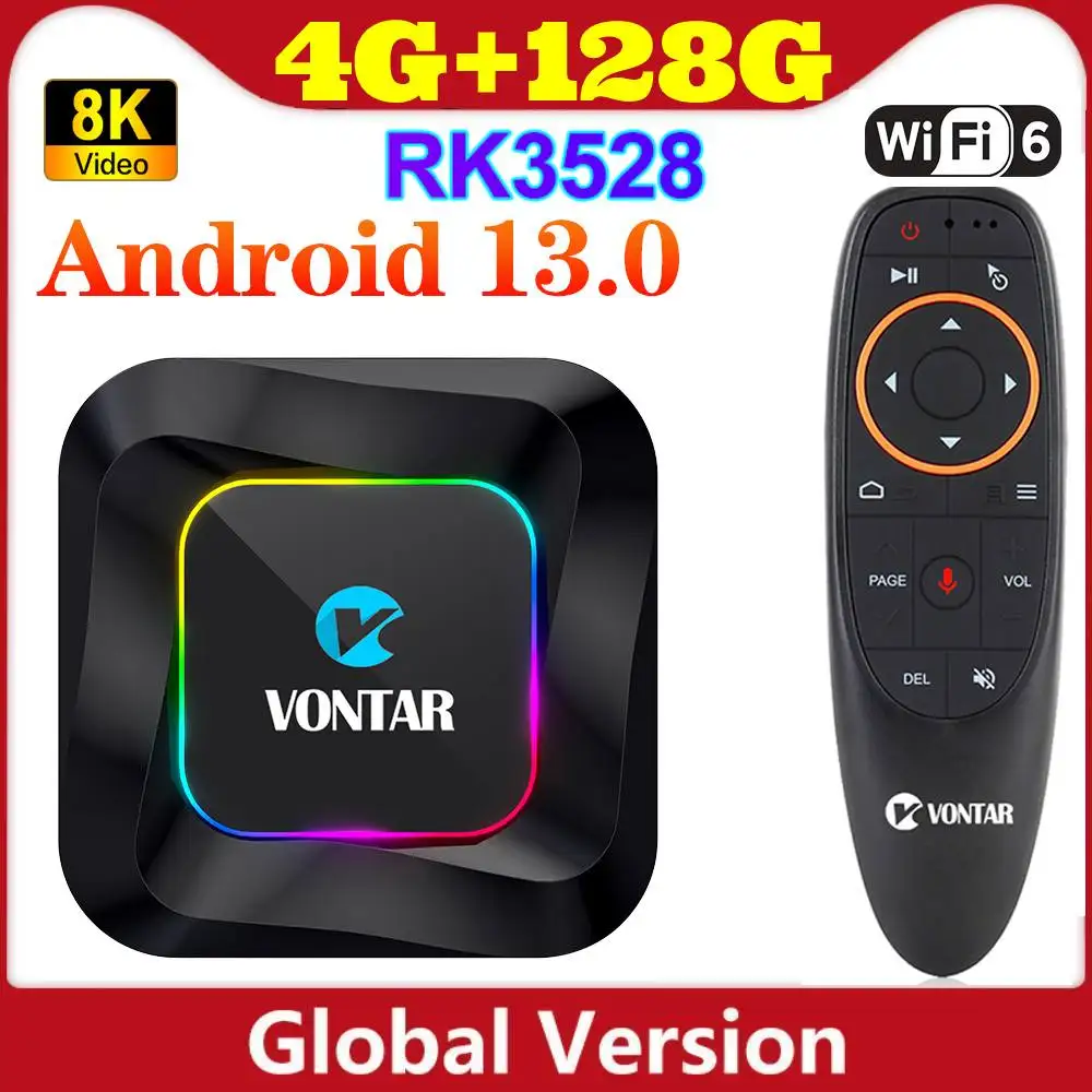 2023 NEW 8K Video Android 13.0 Smart TV Box RK3528 Max 4GB 128GB HDR10+ BT Wifi6 4K Media Player Android 13 Set Top Box 2GB 16GB