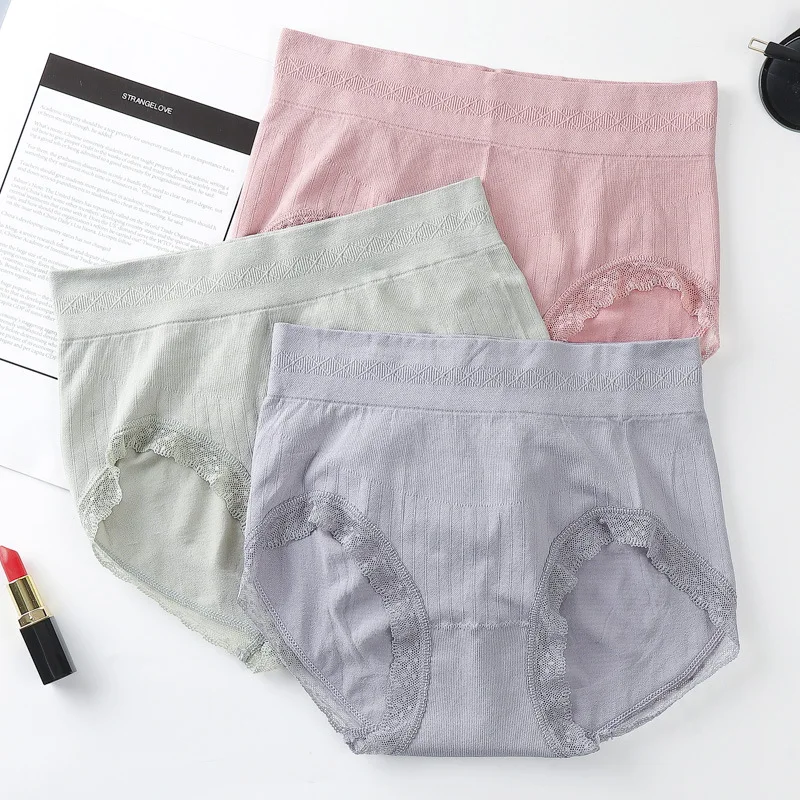 

Push Up Briefs Seamless Mid Waist Cotton Panties Antibacterial Underwear Women's Lingerie Breathable Underpants Female Intimates
