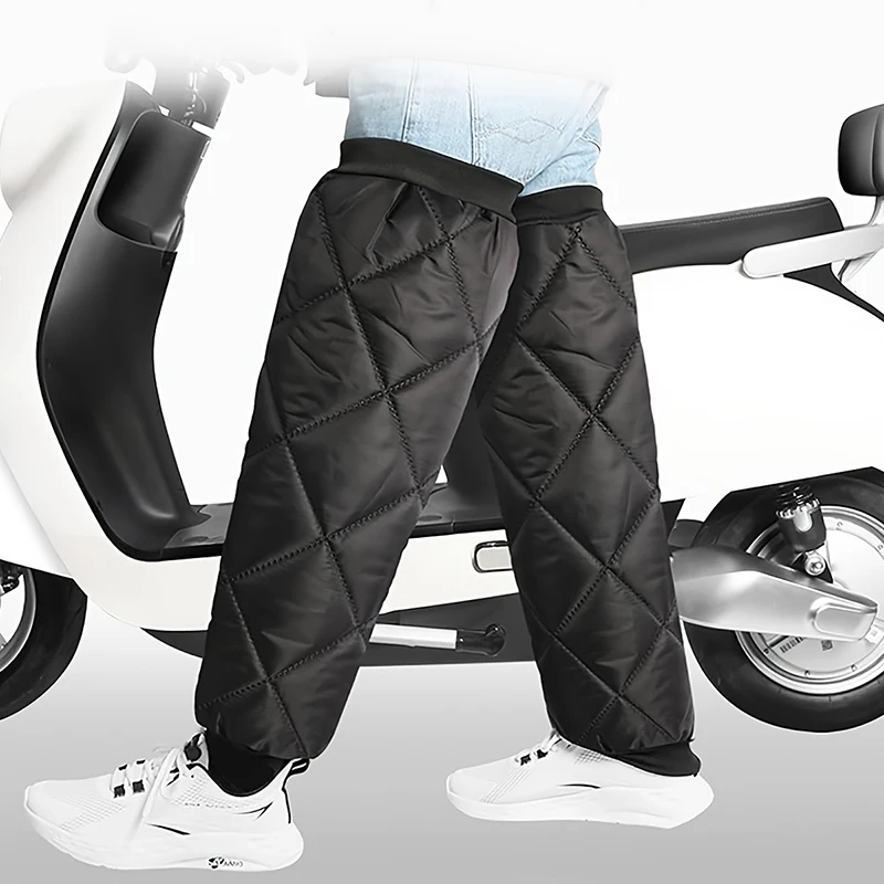 1Pair Warm Riding Cold Knee Pads Winter Windproof Zip Tights Motorbike Leg Protection