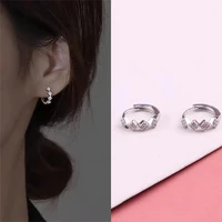 simple geometry rhombus zircon earrings 925 silver plated stud earrings for women ladies wedding party gifts luxury jewelry