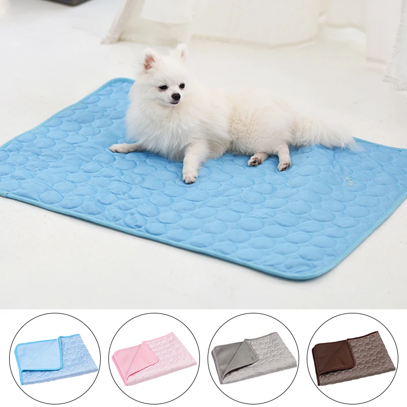 

Dog Summer Cooling Mat Pets Ice Pad Cool Cat Blanket Sofa Breathable Moisture-proof Dog Bed Portable Tour Sleeping Pet Accessory