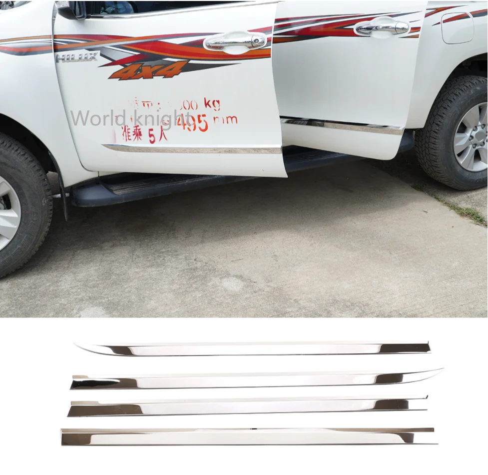 

Car Window Trim Door Body Side Trim Strips Garnish Exterior Chrome Decorative Car-styling For Toyota Hilux 2015-2021Accessories