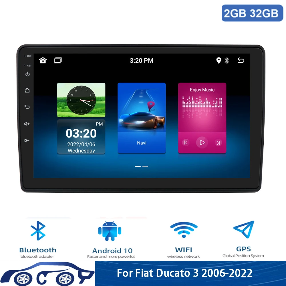 

For Fiat Ducato Peugeot Boxer Citroen Jumper 2 2006-2022 Car Radio Android Multimedia Player Auto Carplay Head Unit MP5 Navi GPS