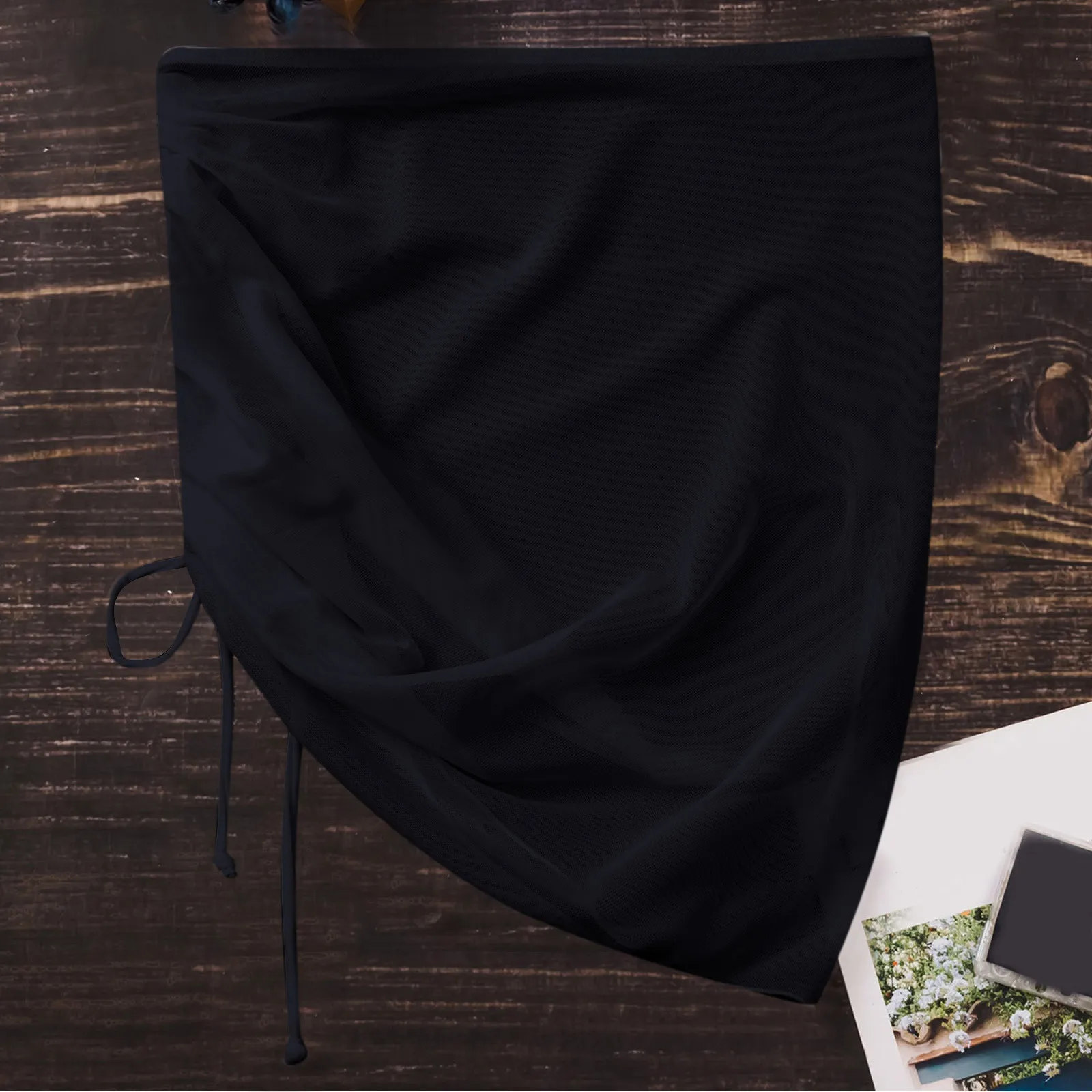 Сексуальные женские черные шифоновые купальники Прозрачная женская накидка