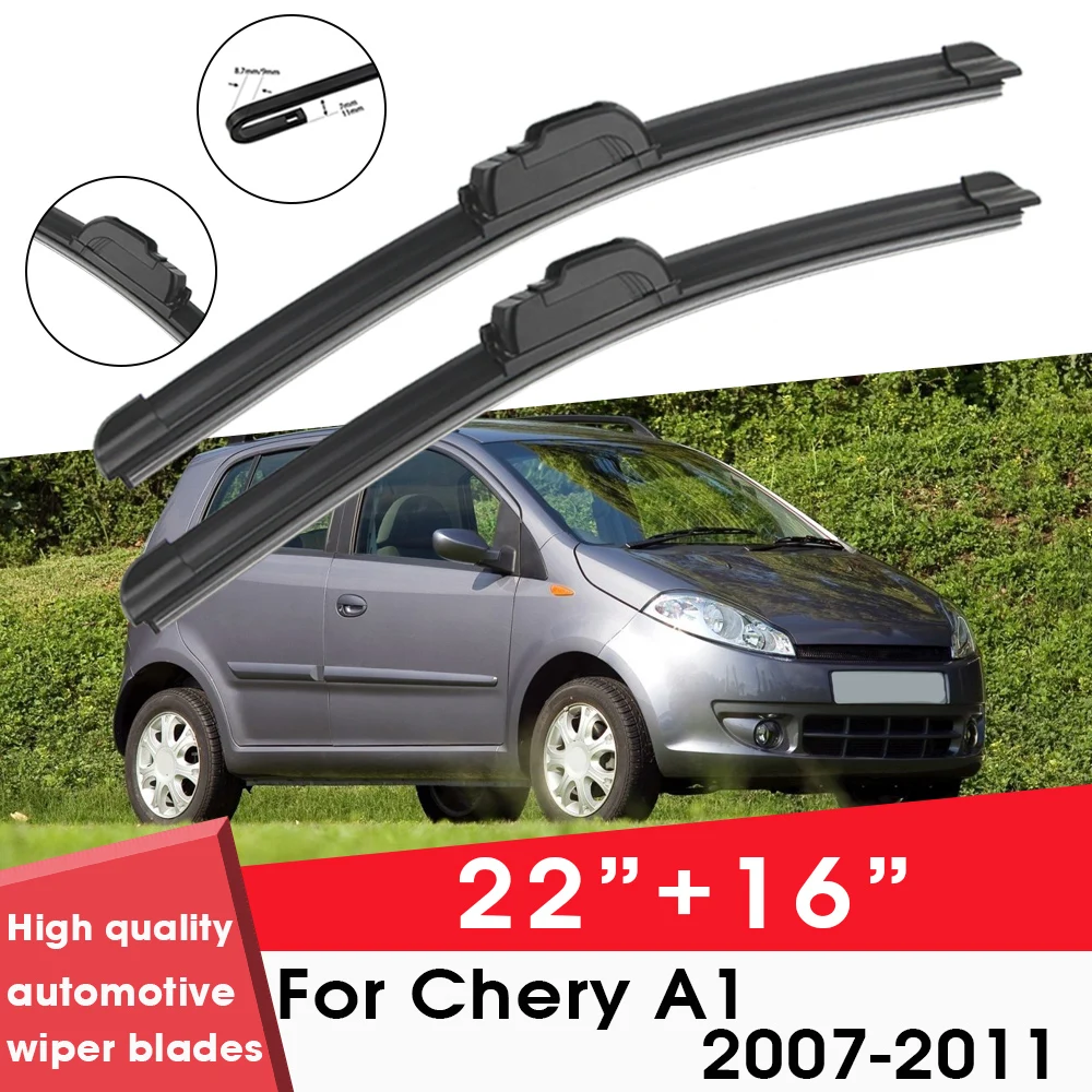 

Car Wiper Blade Blades For Chery A1 2007-2011 22"+16" Windshield Windscreen Clean Naturl Rubber Cars Wipers Accessories