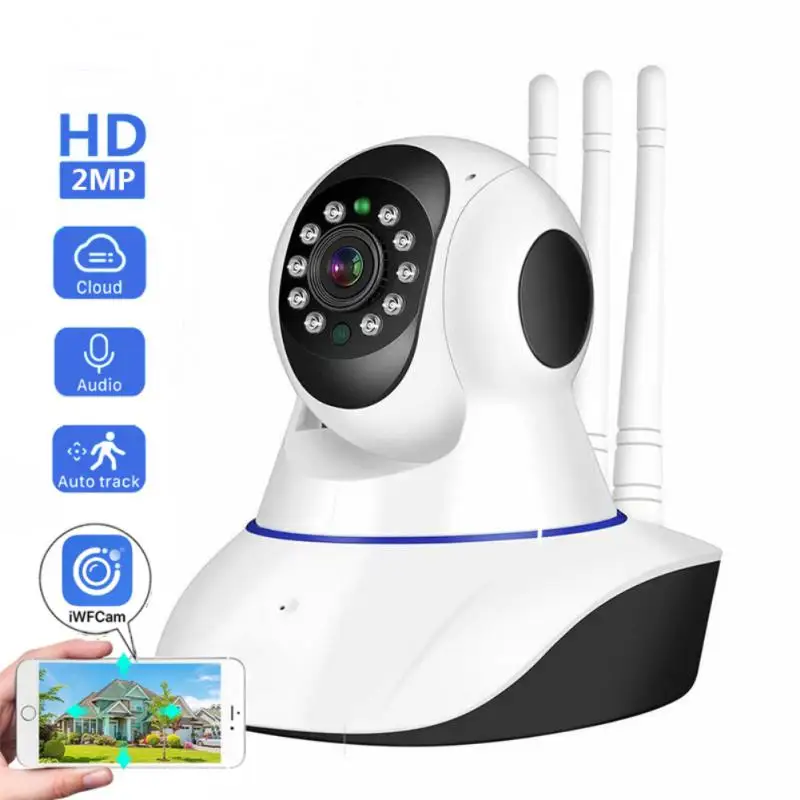 

1080P Wireless WiFi Camera Home Security Surveillance Indoor IP Camera Motion Detection 360 PTZ Cam Securite Kamera Baby Monitor