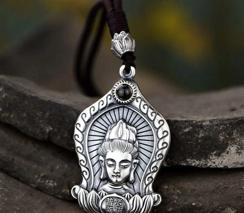 

S999 Benming Buddha, Zodiac silver pendant, nano micro carving patron saint Pendant