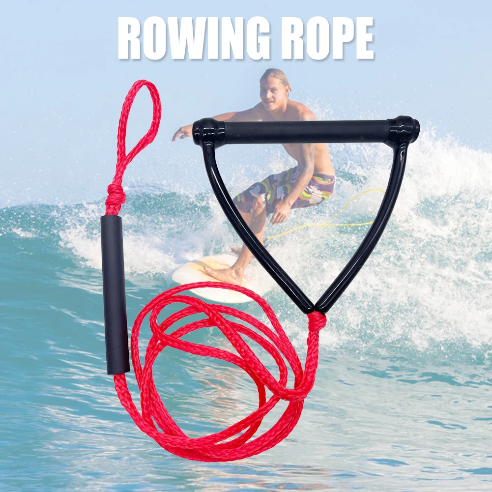 

24ft Water Ski Wakeboard Kneeboard Rope Safety Watersports Surfing Tow Line Leash Cord with Handle Grip