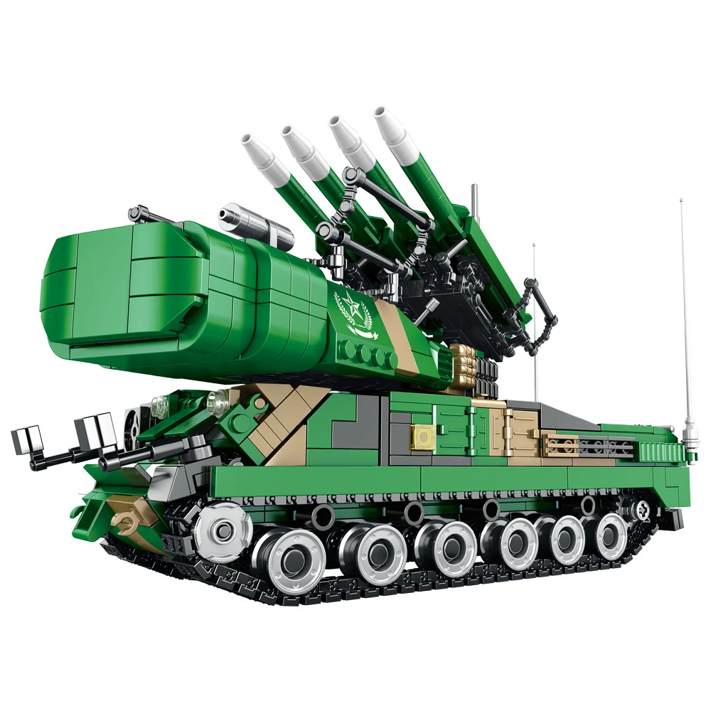 

World War 2 WW2 Army Military Soldiers City Police SWAT Anti-Aircraft Missile Vehicle Building Blocks Bricks Toys For Gift