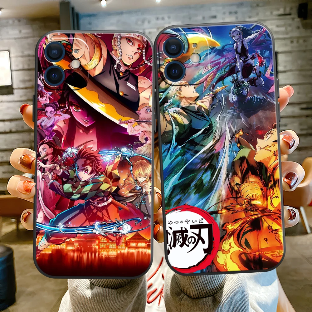 

Demon Slayer Yuukaku-hen Phone Case For iPhone 12 11 13 11Pro 6 7 8 12mini XR XS 12Pro MAX SE 2020 13 Pro Cartoon Soft TPU Funda