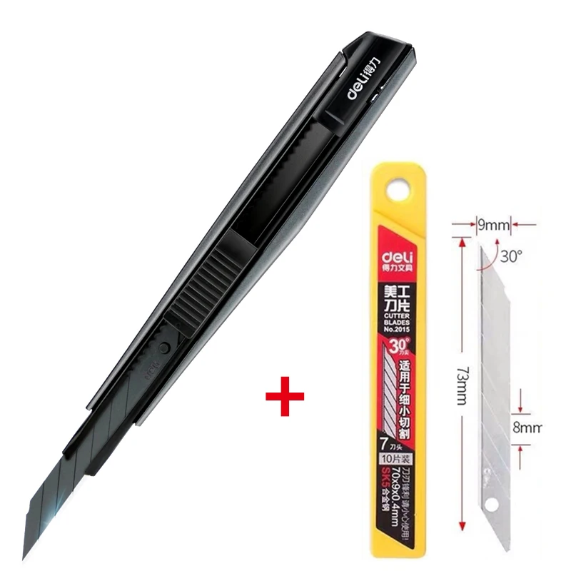

1/2 Pcs Aluminum Alloy Utility Knife Set 30 Degree Sharp Angle Blade Rust and Corrosion Resistant Art Knives Office Supplies