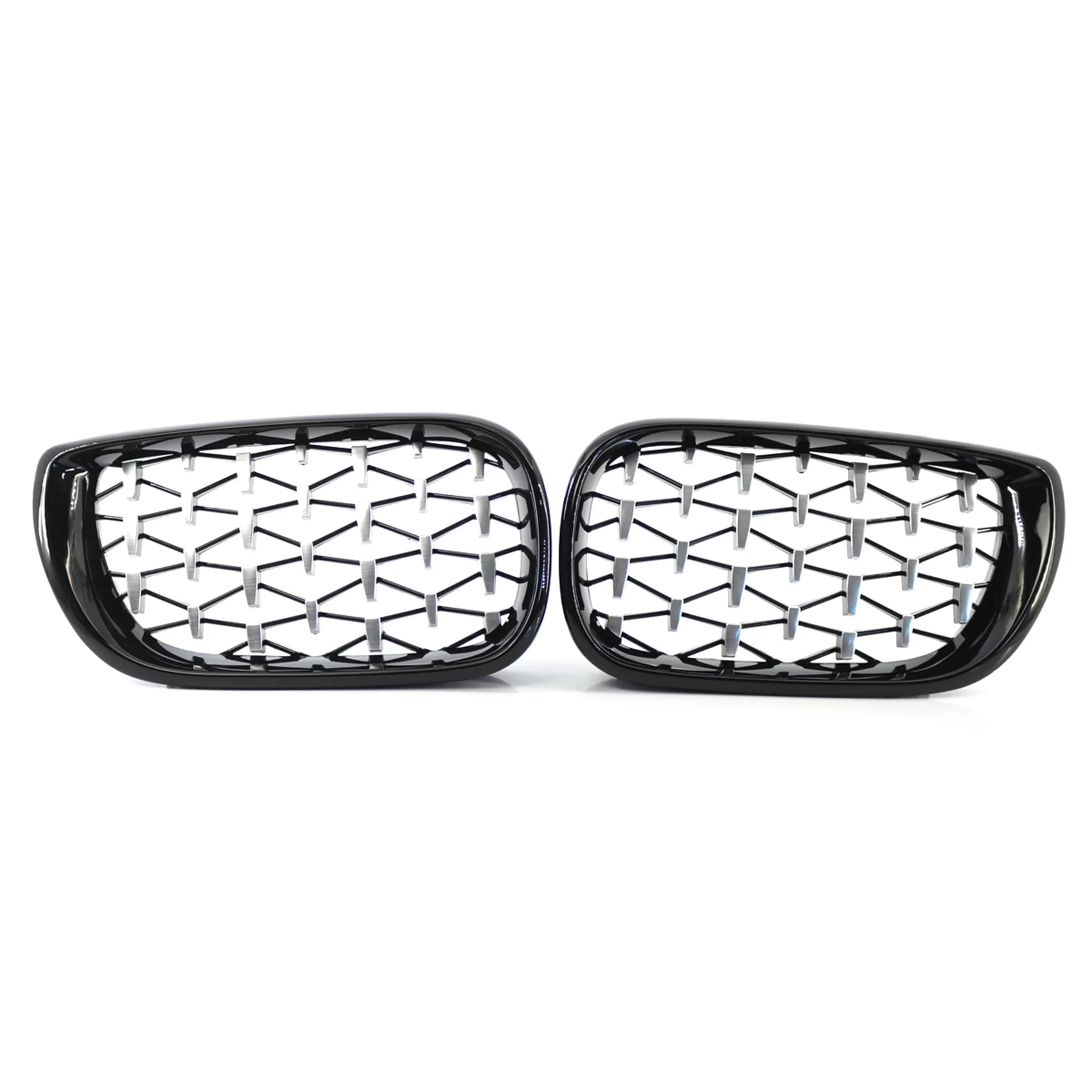 

Car Front Air Outlet Grille Kidney-Shaped Grille Racing Grills 51132158542 51132158543 for-BMW E46 4-Door 2002-2005