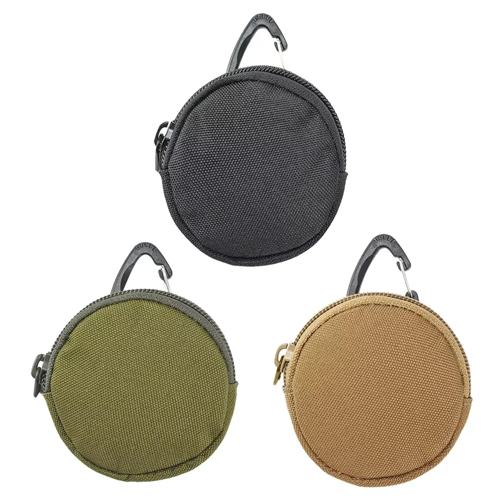 

EDC Pouch Mini Key Wallet Earphone Holder Practical Coin Purse Pouch Tactical Hunting Camping Waist Bag with Hook