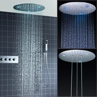 ceil installation led shower faucet set colorful bathroom waterfall spout faucet conceealed install bathtub shower hot cold tap