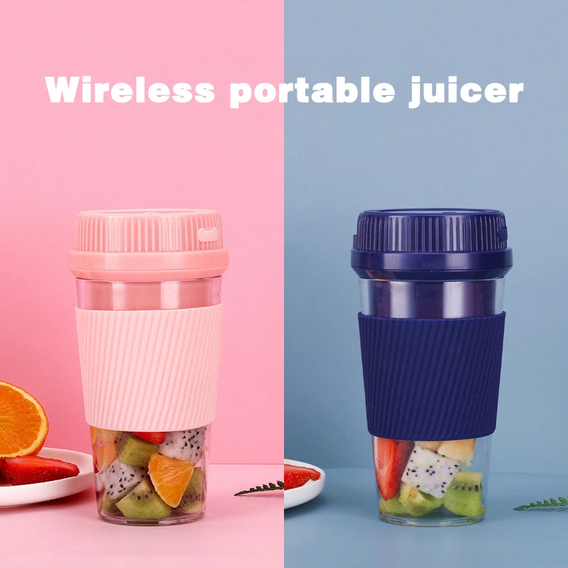 

Milk Shake Cup Portable Design Breakfast Cup Girly Love Cup Green Apple Pulp Juicer Cup Electric Portable Small Kitchen Tools