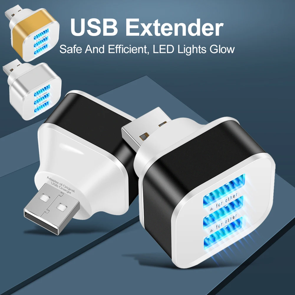 

USB-концентратор 2,0 для быстрой зарядки, 3 порта, USB-разветвитель, USB 2,0, эспандер, адаптер для планшетов, ноутбуков, ПК, зарядных устройств свето...