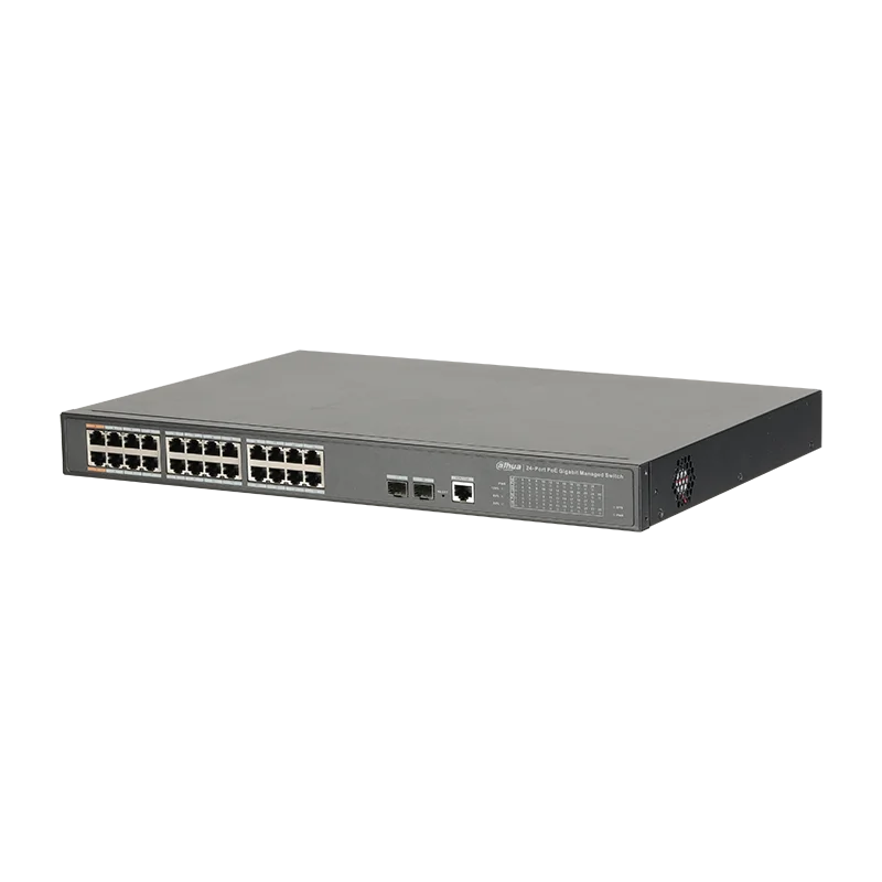 

Dahua PFS4226-24GT-240 24-портовый PoE Gigabit + 2-портовый управляемый коммутатор POE Hi-PoE Gigabit