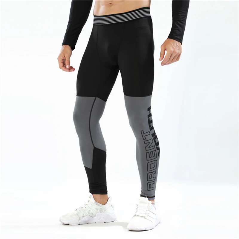 

Men Compression Tight Leggings High Waist Stretchy Training Pants Jogger Lift Pants Fitness Sports Gym Running Trousers Workout