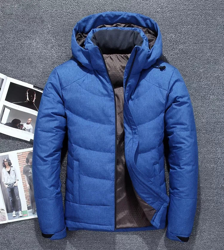 

2022NEW New Men' Hooded windproof Down Jackets Coat Male Winter Thick Hooded Parkas Overcoat Outerwear Solid Color M-4XL