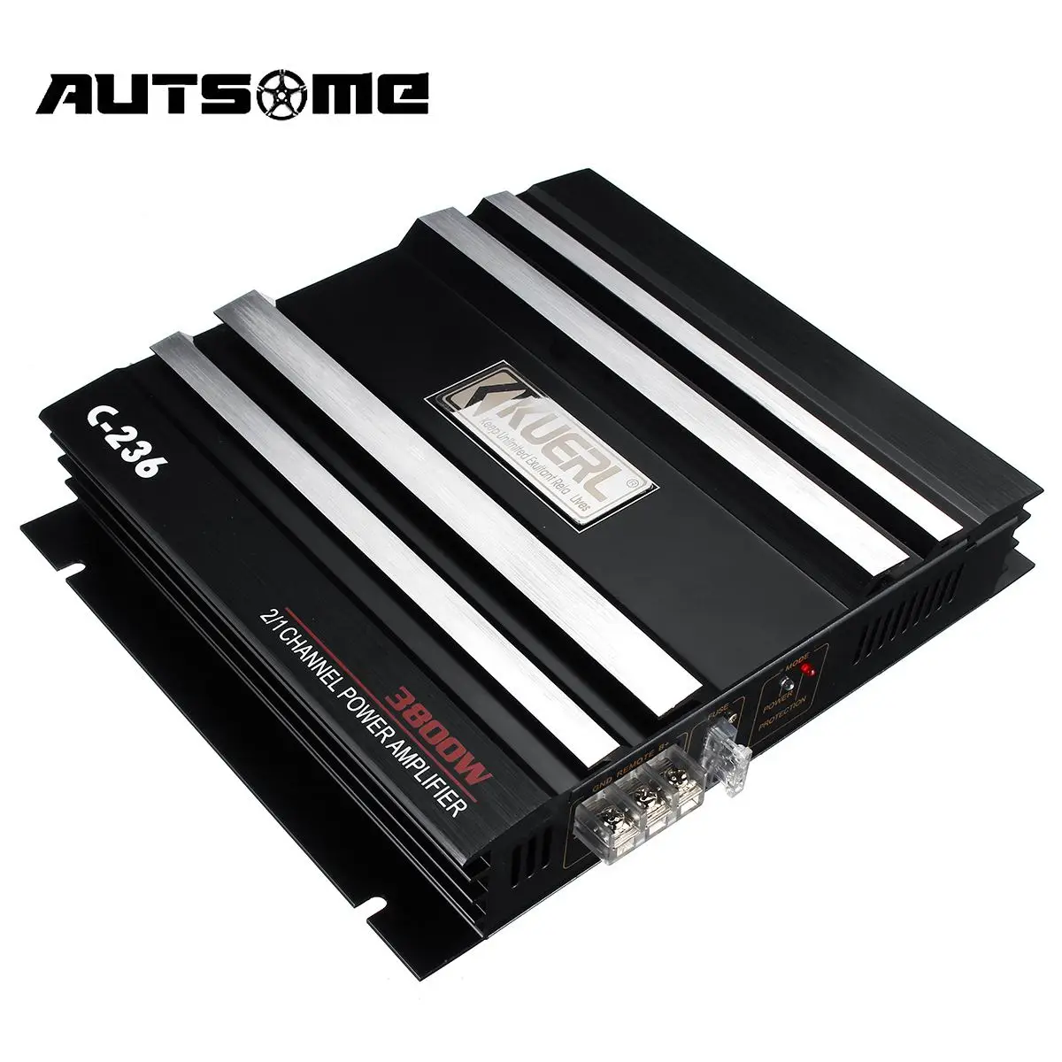 

3800W 12V Car Amplifier Multichannel Powerful Car Audio Subwoofer Aluminum Alloy Vehicle Power Stereo Amp Car Sound Amplifiers