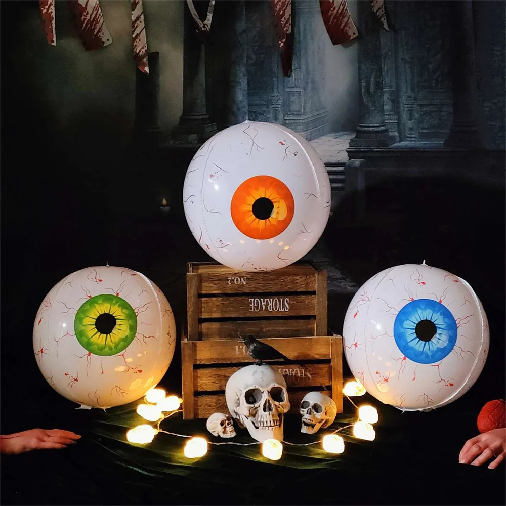 

3pcs 22inch 4D Halloween Horror Eyeball Balloons Giant Eyeball Helium Foil Balloon Halloween Theme Party Outdoor Decor Kids Toys
