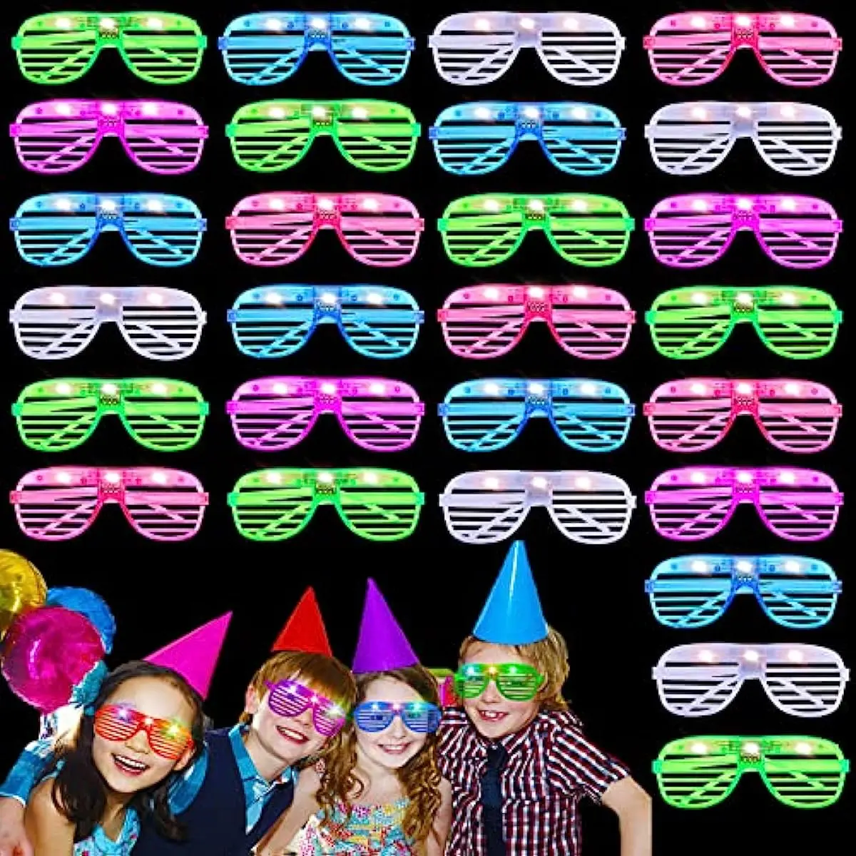 

12 PCS LED Light Up Glasses Glow in The Dark Party Supplies Glow Stick Glasses New Years Eve Party Supplies for Grand Event
