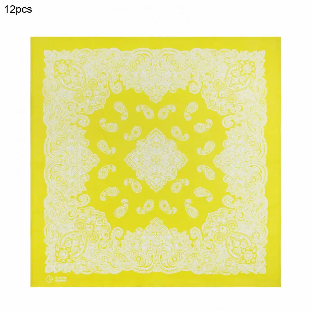 

12Pcs/Bag Headband High Elasticity Unisex Breathable Anti-frizz Bright Head Scarf Bandana for Women