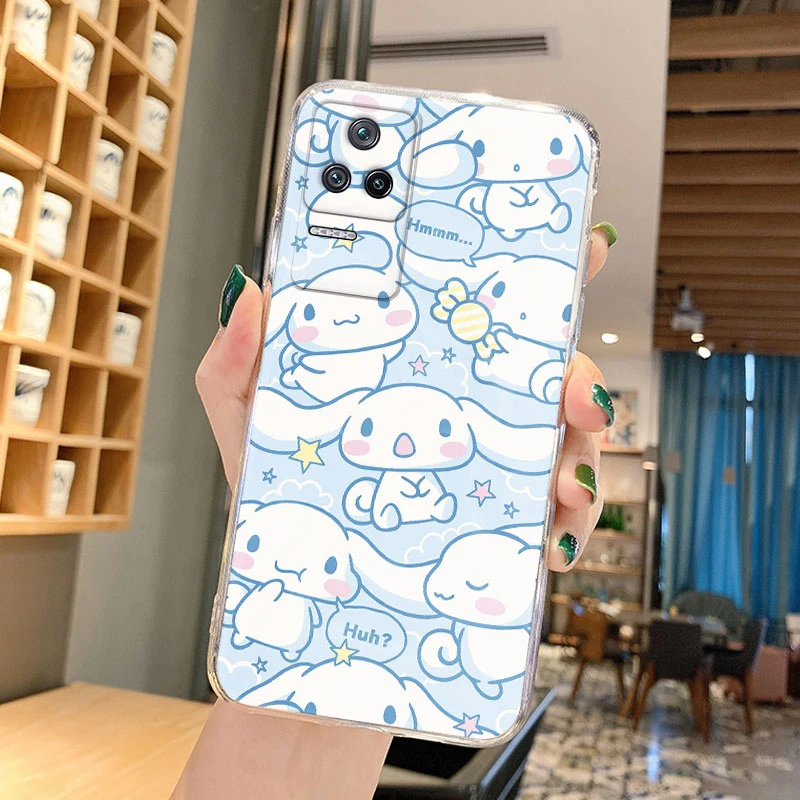 Милый чехол Kuromi Hello Kitty для Poco F4 PocoF4 F 4 мультяшный мягкий прозрачный телефона Xiaomi