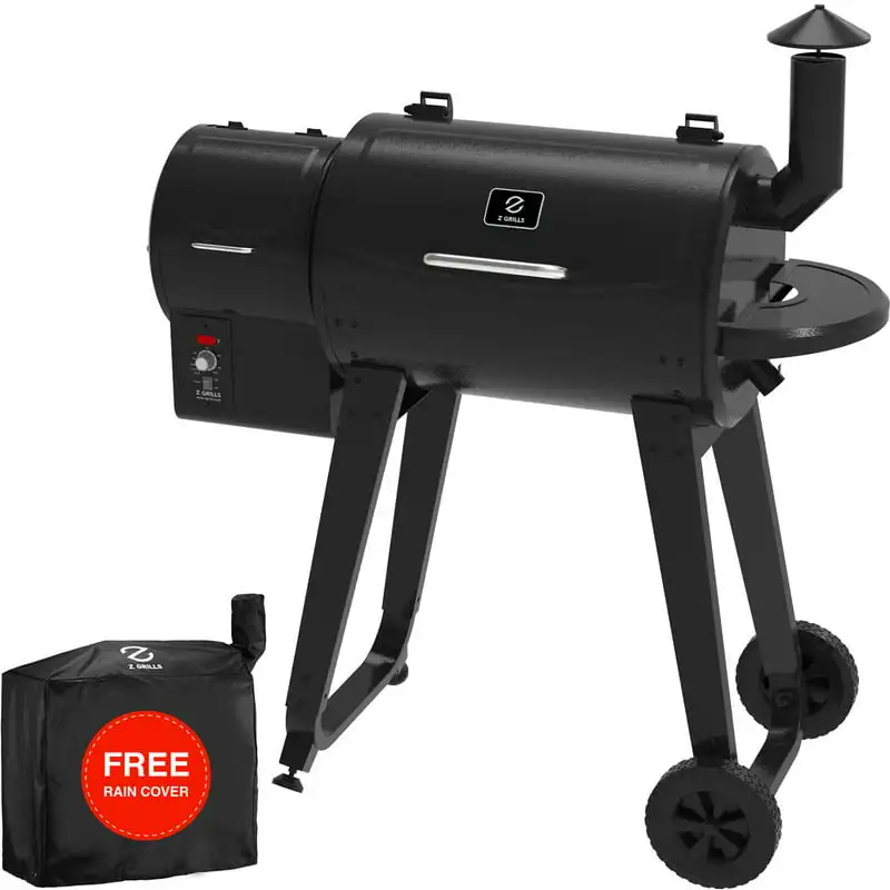 

Wood Pellet Grill & Smoker 8-in-1 BBQ 2022 model, Black
