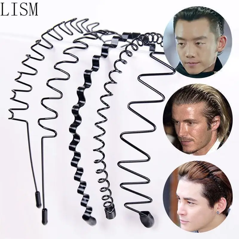 

Men's 5Pc Headband Trendy Korean Barrettes Big Back Hair Band Face Wash Wave Hairpin Barrettes Hair Grip tiara hair accessories